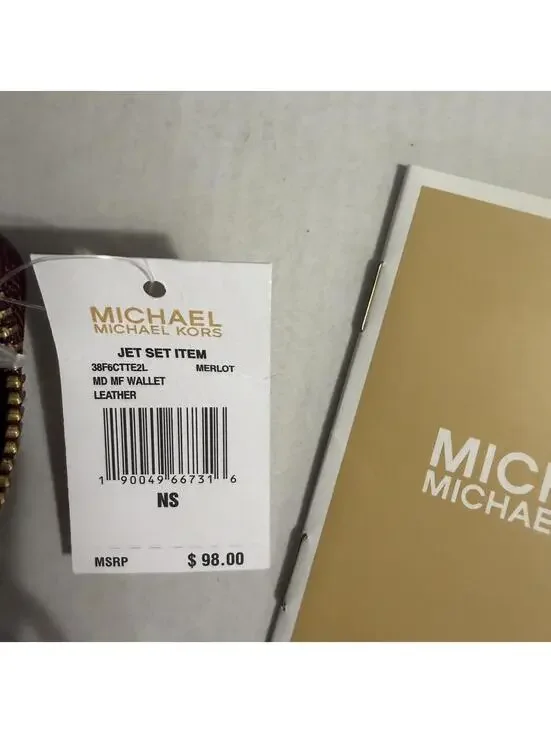 Michael Kors Women's Burgundy and Red Wallet-purs - Picture 2 of 4